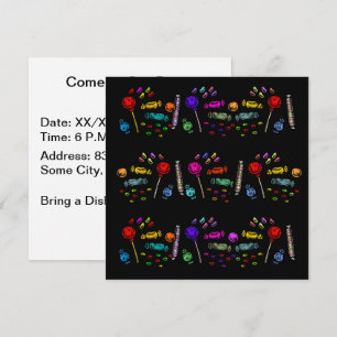Convites Halloween Candy Pattern
