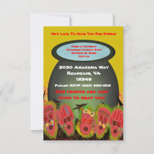 Convites Halloween Cannibal Themed Tiki Party Bash -