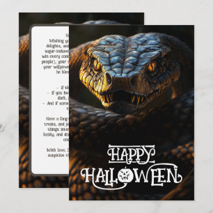 Convites Halloween 🐍"Cartão hiss-terical Haunt