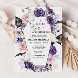 Convites HALLOWEEN Chá de fraldas Invitation, Um Pequeno Bo