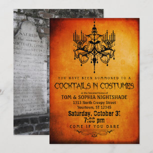 Convites Halloween Chandelier  Festa de Fotografias Persona