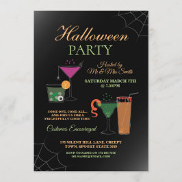 Convites Halloween Cocktail, Convidar o Partido da Casa, Sp