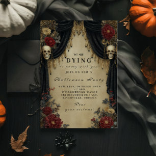 Convites Halloween com velas góticas assombradas
