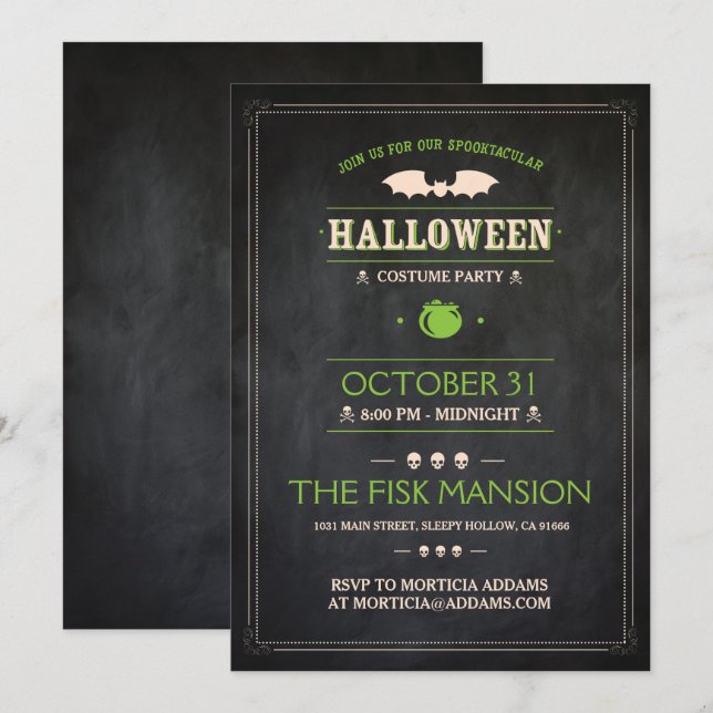 Convites Halloween Convida: Spooktacular - Personalizável (Frente/Verso)