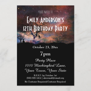 Convites Halloween Cosmmic Birthday