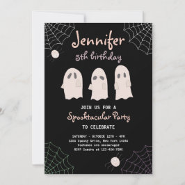 Convites Halloween Cute Ghost Birthday Spooktacular Invitat