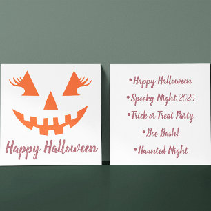 Convites Halloween da Girly Jack O Lanterna Pumpkin Persona