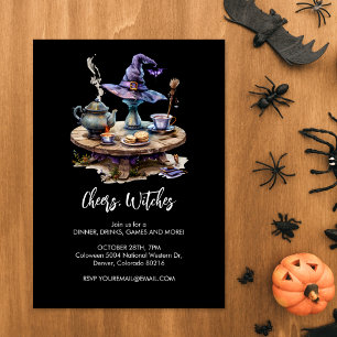 Convites Halloween da mesa da bruxa mágica
