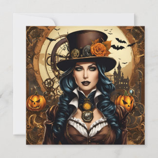 Convites Halloween dans le style steampunk