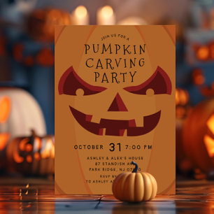 Convites Halloween das Carvings assustadoras