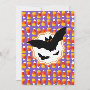 Convites Halloween de balas de balas pretas personalizadas
