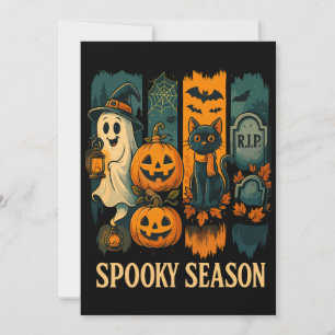 Convites Halloween de Spooky Season - Fantasma, Pumpkins, G