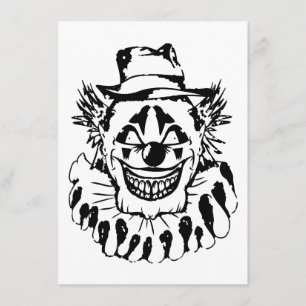 Convites Halloween do palhaço mau assustador