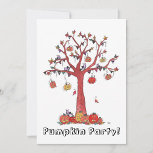 Convites Halloween do Partido da Bompkin