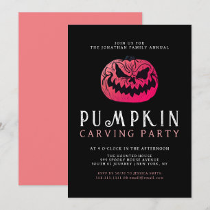 Convites Halloween do partido de caça à abóbora minimalista