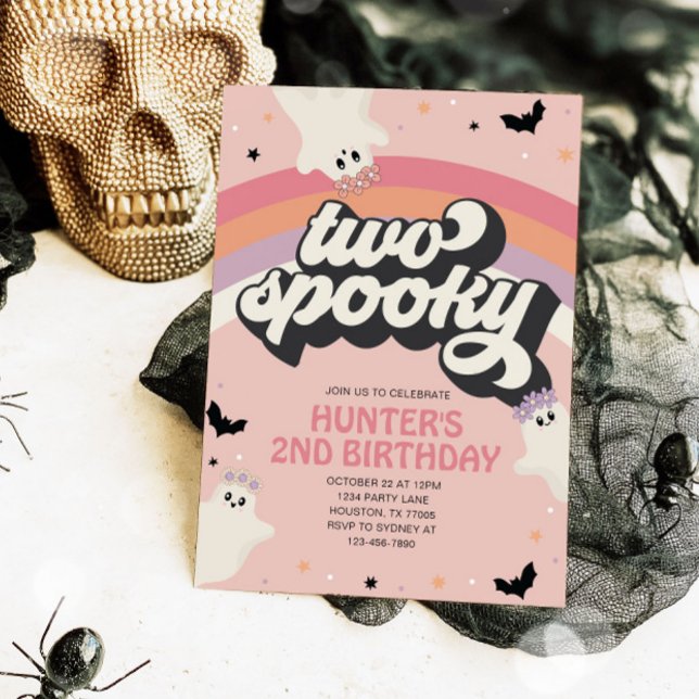Convites Halloween do segundo aniversário de Garota Louca d (Criador carregado)