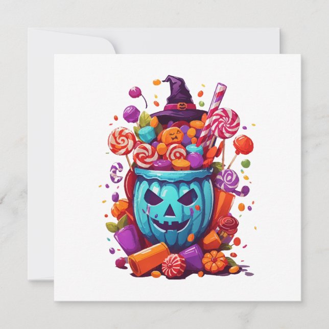 Convites Halloween engraçado  (Frente)