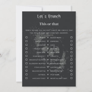 Convites Halloween Este Ou Aquele Jogo Da Festa De Brunch