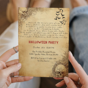 Convites Halloween Eu Assusto Poema