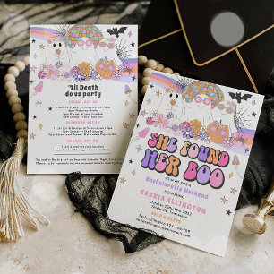Convites Halloween Ghost Bachelorette Ela Encontrou Seu Boo