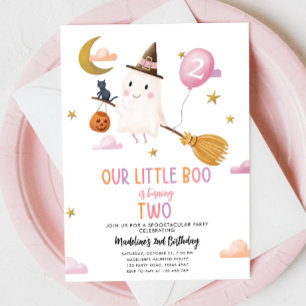 Convites Halloween Ghost Little Boo Spooktacular Aniversári