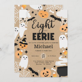 Convites Halloween Ghost Pumpkin 8ª Festa de aniversário