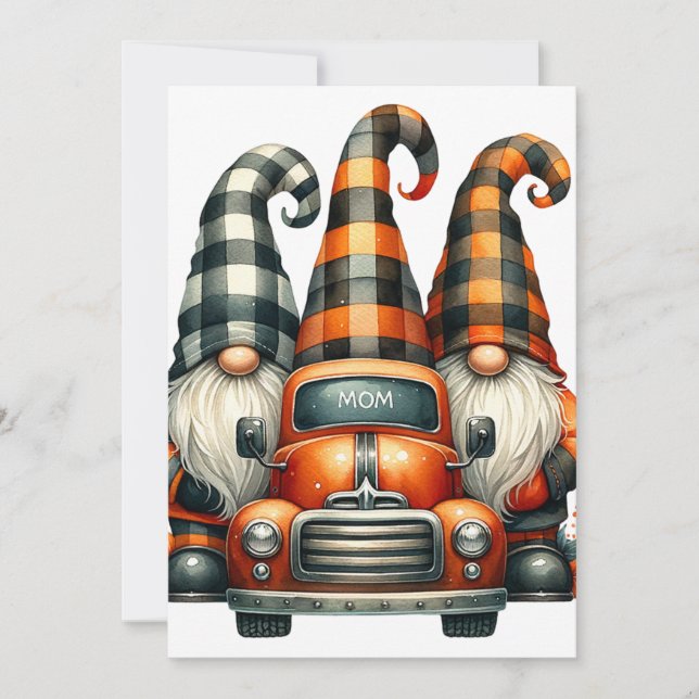 Convites Halloween Gnomes Invitation (Frente)