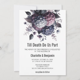 Convites Halloween Gothic Theme Hydrangea Casamento Floral