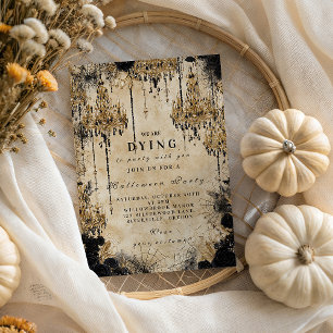 Convites Halloween Gótico de Lustre Assombrado