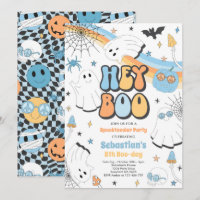 Halloween Groovy Cute Ghost Ei Boo Festa de aniver