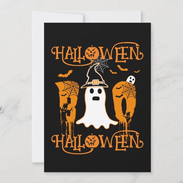 CONVITES HALLOWEEN HALLOWEEN ASSUSTADOR BOO (Frente)