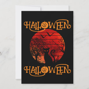 CONVITES HALLOWEEN HALLOWEEN CAT BLACK