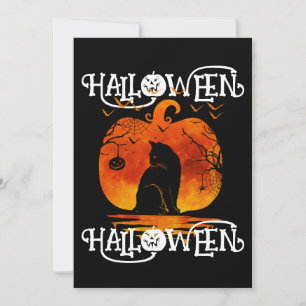 CONVITES HALLOWEEN HALLOWEEN CAT BLACKIN