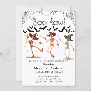 Convites Halloween Halloween, Cowboy Dançando Skeleton