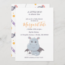 Halloween Hippopotamus Little Boo Chá de fraldas