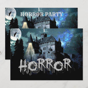 Convites Halloween Horror assombrado Casa Assustadora Noite