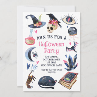 Convites Halloween Invitation, Halloween Party Invitation,