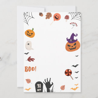Convites Halloween Invite, Halloween Card
