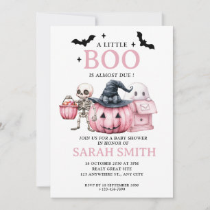 Convites Halloween Little Boo é quase Chá de fraldas devido