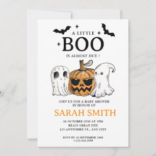 Convites Halloween Little Boo é quase Chá de fraldas devido