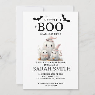 Convites Halloween Little Boo é quase Chá de fraldas devido