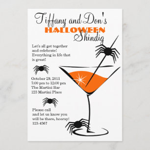 Convites Halloween Martini Shindig!