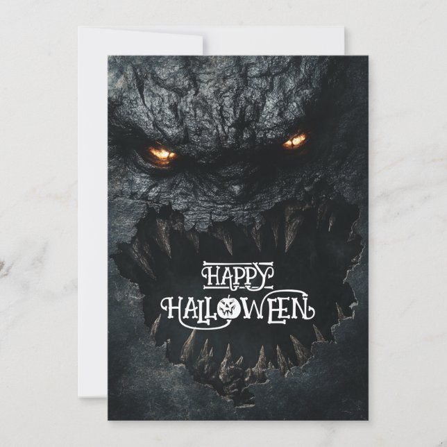 Convites Halloween Monster Mouth Mayhem (Frente)