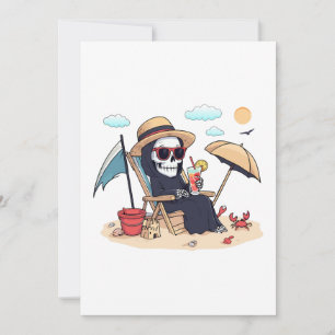 Convites Halloween no Verão – Ceifador na Praia