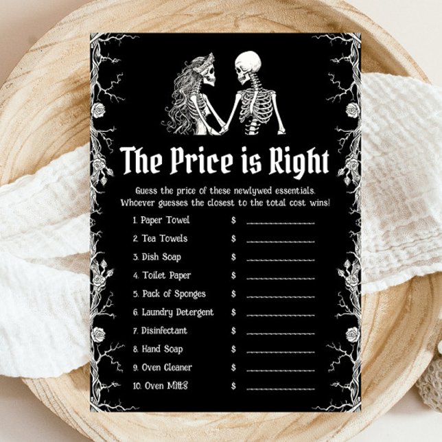 Convites Halloween O Preço é O Jogo do Chá de panela Certo (Criador carregado)