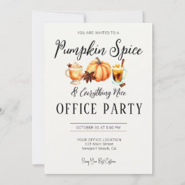 Convites Halloween Office Party Business Pumpkin Spice Nice