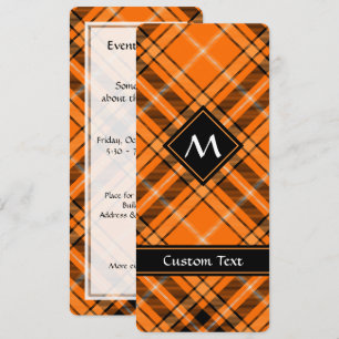 Convites Halloween Orange Tartan