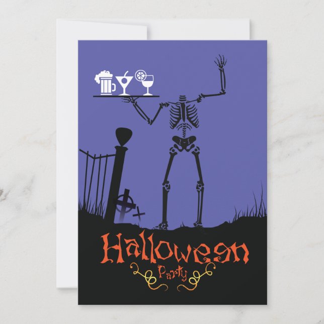 Convites Halloween Party invitación Drinks (Frente)