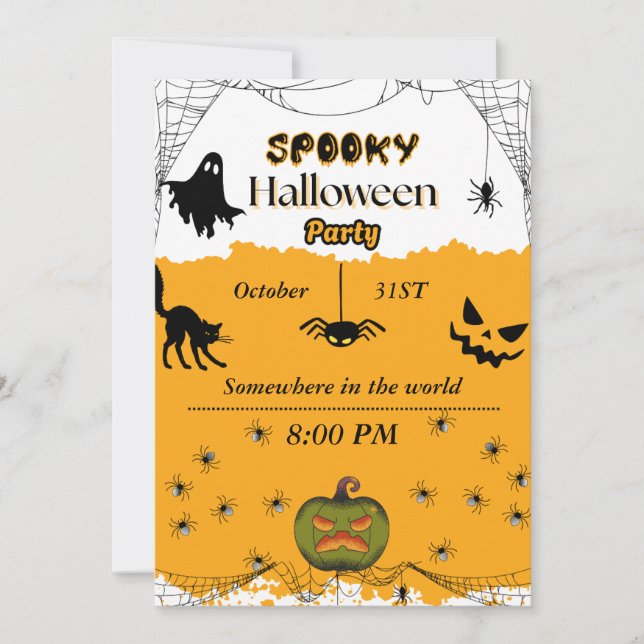 Convites Halloween party invitation (Frente)
