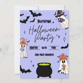 Convites Halloween party invitation card